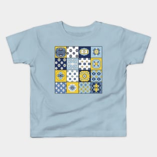 Portuguese tiles mosaic azulejos Kids T-Shirt